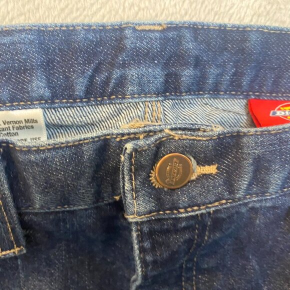 Dickies Mens Flame Resistant Jeans 36x30 Blue Denim Heavy Duty 100% Cotton Prote - Picture 12 of 16